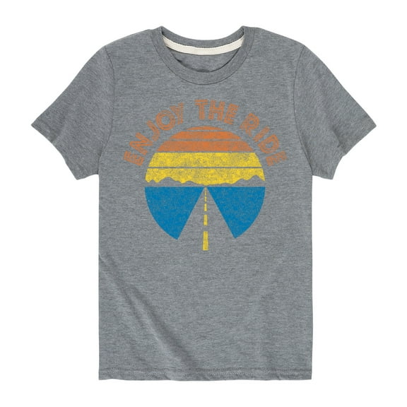 Instant Message - Enjoy The Ride Road Sunset - Youth Short Sleeve Tee