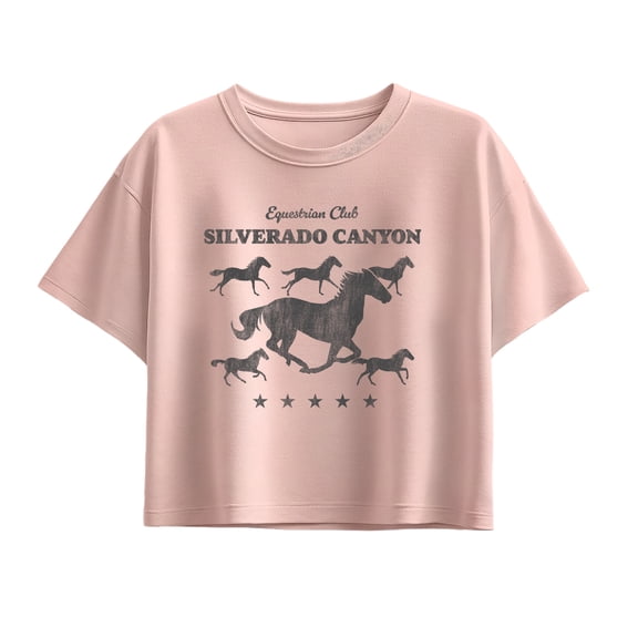 Instant Message - Equestrian Club - Youth Girls Boxy T-Shirt