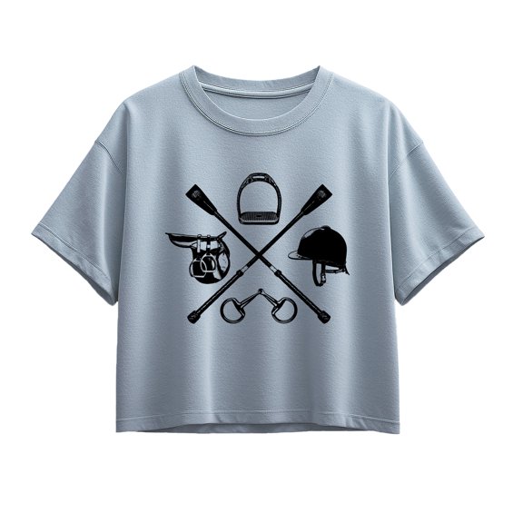 Instant Message - Equestrian Symbol Chart - Youth Girls Boxy T-Shirt