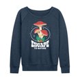 thumbnail image 1 of Instant Message - Escape to Nature - Blooming Mushrooms - Women's Lightweight French Terry Long Sleeve Shirt, 1 of 6