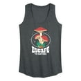 thumbnail image 1 of Instant Message - Escape to Nature - Blooming Mushrooms - Women's Racerback Tank Top, 1 of 6