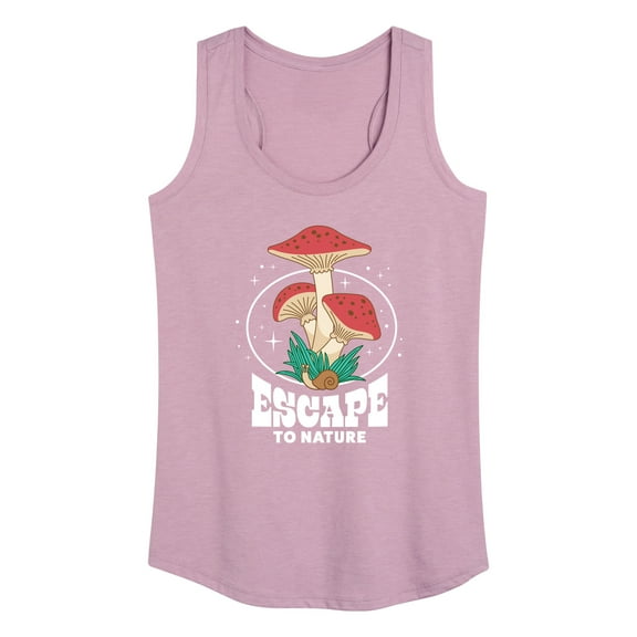 Instant Message - Escape to Nature - Blooming Mushrooms - Women's Racerback Tank Top