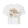 thumbnail image 1 of Instant Message - Espresso Martini - Juniors Cropped Graphic T-Shirt, 1 of 5