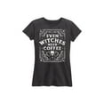 thumbnail image 1 of Instant Message - Even Witches Need Coffee - Women's Short Sleeve Graphic T-Shirt, 1 of 5