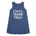 thumbnail image 1 of Instant Message - Every Shade Slays - Toddler & Youth Girls A-line Dress, 1 of 6
