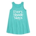 thumbnail image 1 of Instant Message - Every Shade Slays - Toddler & Youth Girls A-line Dress, 1 of 5