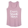 thumbnail image 1 of Instant Message - Every Shade Slays - Women's Racerback Tank Top, 1 of 6