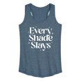 thumbnail image 1 of Instant Message - Every Shade Slays - Women's Racerback Tank Top, 1 of 6