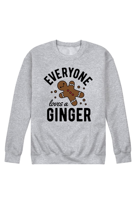 - Everyone Loves Gingerbread Man - Men's Long Sleeve Crew Fleece Sweatshirt