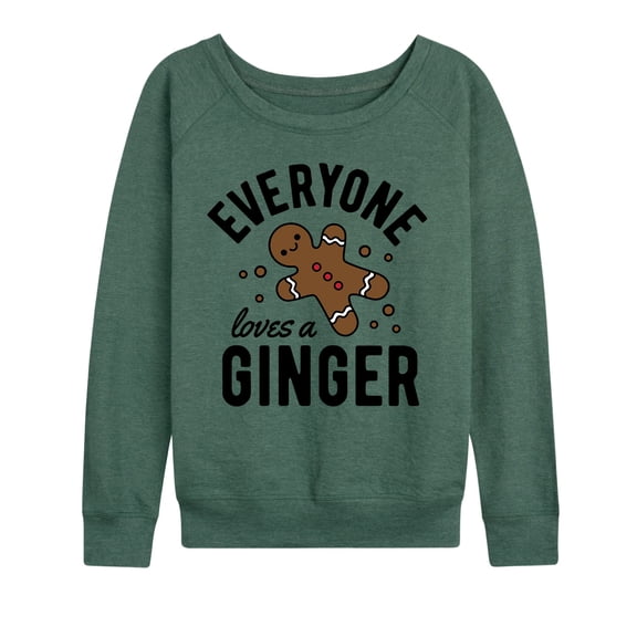 Instant Message - Everyone Loves Gingerbread Man - Women's French Terry Long Sleeve Pullover