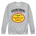 thumbnail image 1 of Instant Message - Everything Is Better Barbecue Sauce Label - Men's Crew Neck Fleece Pullover, 1 of 6