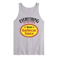 thumbnail image 1 of Instant Message - Everything Is Better Barbecue Sauce Label - Men's Jersey Tank Top, 1 of 5