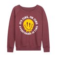thumbnail image 1 of Instant Message - Everything Is Fine Melted Smile - Women's Lightweight French Terry Long Sleeve Shirt, 1 of 6