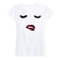thumbnail image 1 of Instant Message - Eyelashes, Biting Lip - Women's Short Sleeve Graphic T-Shirt, 1 of 5