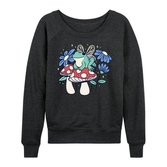 Instant Message - Fairy Frog - Women's Lightweight French Terry Long Sleeve Shirt