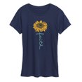thumbnail image 1 of Instant Message - Faith Sunflower Stem - Easter - Women's Short Sleeve Graphic T-Shirt, 1 of 6
