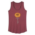 thumbnail image 1 of Instant Message - Faith Sunflower Stem - Women's Racerback Tank Top, 1 of 6