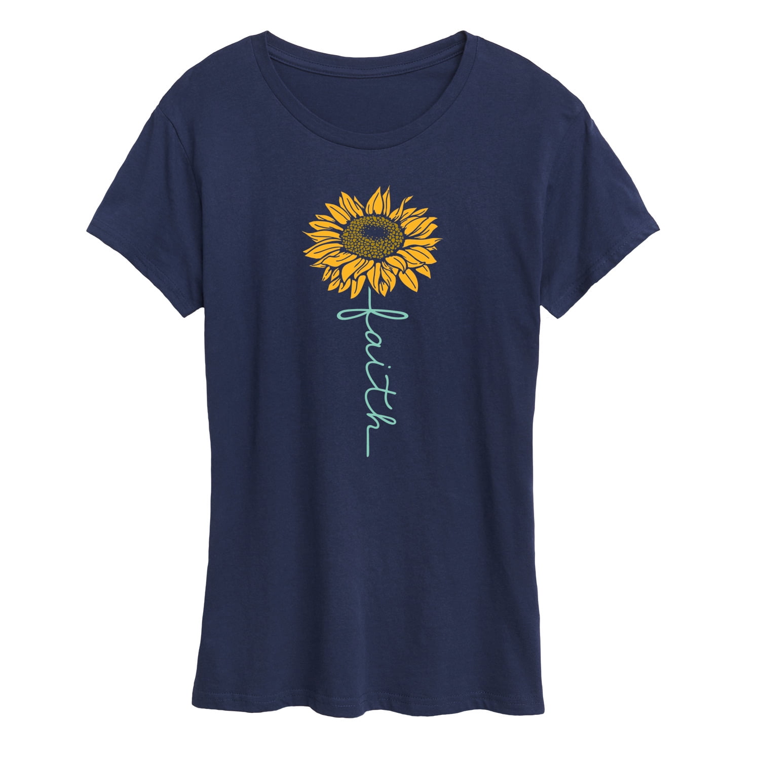 Instant Message - Faith Sunflower Stem - Easter - Women's Short Sleeve ...