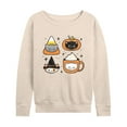 thumbnail image 1 of Instant Message - Fall Cat Icons - Women's Lightweight French Terry Long Sleeve Shirt, 1 of 6
