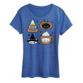thumbnail image 1 of Instant Message - Fall Cat Icons - Women's Short Sleeve Graphic T-Shirt, 1 of 7