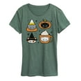 thumbnail image 1 of Instant Message - Fall Cat Icons - Women's Short Sleeve Graphic T-Shirt, 1 of 6