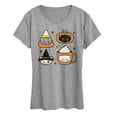 thumbnail image 1 of Instant Message - Fall Cat Icons - Women's Short Sleeve Graphic T-Shirt, 1 of 6