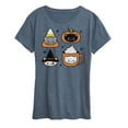 thumbnail image 1 of Instant Message - Fall Cat Icons - Women's Short Sleeve Graphic T-Shirt, 1 of 6