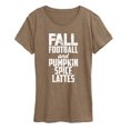 thumbnail image 1 of Instant Message - Fall Football Pumpkin Spice Lattes Short Sleeve Graphic T-Shirt, 1 of 5
