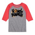 thumbnail image 1 of Instant Message - Fall - Howdy Pumpkin - Toddler & Youth Raglan Graphic T-Shirt, 1 of 7