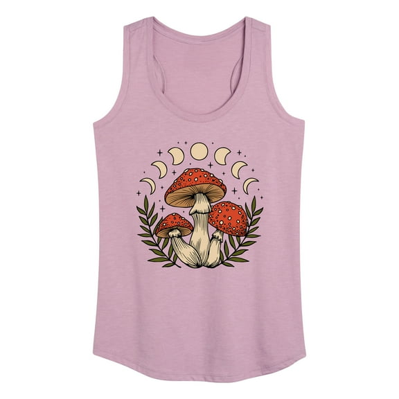 Instant Message - Fall Mushrooms - Women's Racerback Tank Top