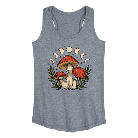 Instant Message - Fall Mushrooms - Women's Racerback Tank Top
