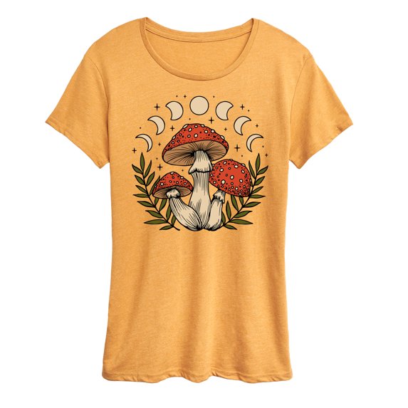 Instant Message - Fall Mushrooms - Women's Short Sleeve Graphic T-Shirt