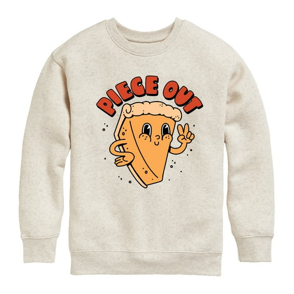 Instant Message - Fall - Piece Out Pumpkin Pie - Toddler & Youth Crewneck Fleece Sweatshirt