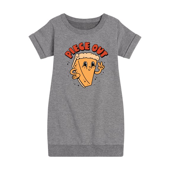 Instant Message - Fall - Piece Out Pumpkin Pie - Toddler & Youth Girls Fleece Dress