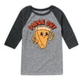 thumbnail image 1 of Instant Message - Fall - Piece Out Pumpkin Pie - Toddler & Youth Raglan Graphic T-Shirt, 1 of 5