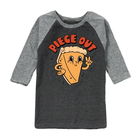 Instant Message - Fall - Piece Out Pumpkin Pie - Toddler & Youth Raglan Graphic T-Shirt