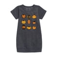 thumbnail image 1 of Instant Message - Fall - Pumpkin Mania - Toddler & Youth Girls Fleece Dress, 1 of 5