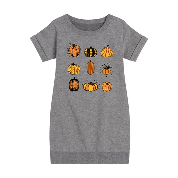 Instant Message - Fall - Pumpkin Mania - Toddler & Youth Girls Fleece Dress
