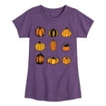 thumbnail image 1 of Instant Message - Fall Pumpkin Mania - Toddler & Youth Girls Short Sleeve Graphic T-Shirt, 1 of 6
