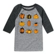 thumbnail image 1 of Instant Message - Fall - Pumpkin Mania - Toddler & Youth Raglan Graphic T-Shirt, 1 of 5