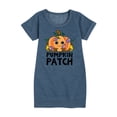 thumbnail image 1 of Instant Message - Fall - Pumpkin Patch - Toddler & Youth Girls Fleece Dress, 1 of 6