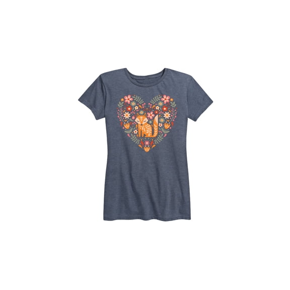 Instant Message - Fall Scandinavian Fox - Women's Short Sleeve Graphic T-shirt