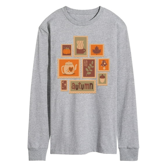 Instant Message - Fall Stamp Cluster - Men's Long Sleeve Graphic T-Shirt