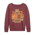 thumbnail image 1 of Instant Message - Fall Stamp Cluster - Women's French Terry Long Sleeve Shirt, 1 of 5