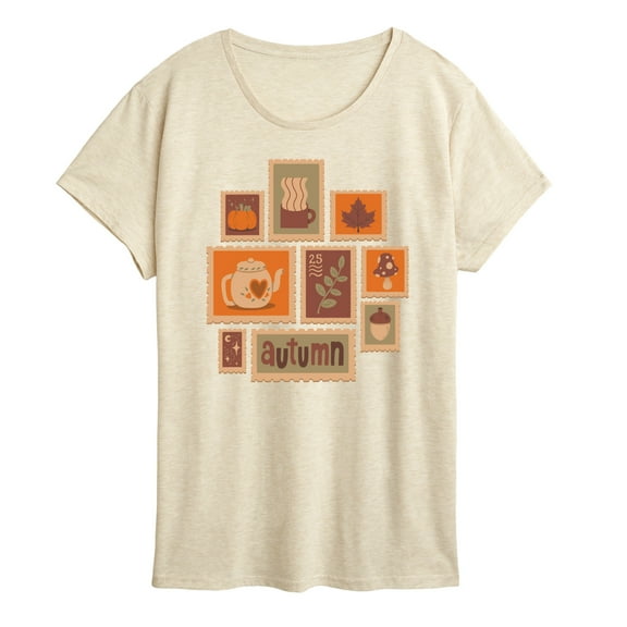 Instant Message - Fall Stamp Cluster - Women's Short Sleeve Graphic T-Shirt