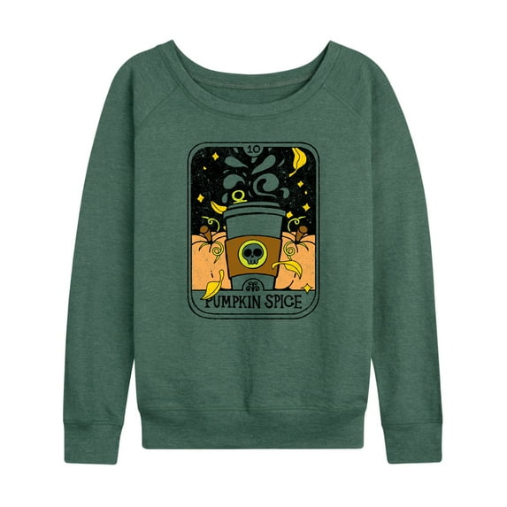 Instant Message - Fall Lightweight French Terry Wide Neck Long Sleeve Graphic Shirt