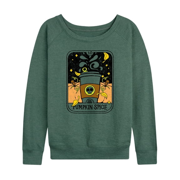 Instant Message - Fall - The Pumpkin Spice Tarot Card - Women's Lightweight French Terry Long Sleeve Shirt