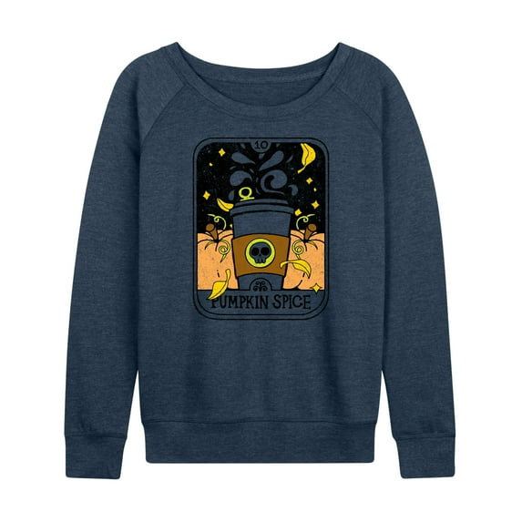 Instant Message - Fall - The Pumpkin Spice Tarot Card - Women's Lightweight French Terry Long Sleeve Shirt