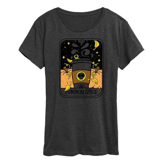 Instant Message - Fall - The Pumpkin Spice Tarot Card - Women's Short Sleeve Graphic T-Shirt