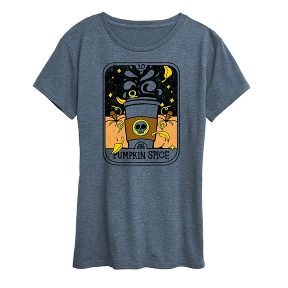 Instant Message - Fall - The Pumpkin Spice Tarot Card - Women's Short Sleeve Graphic T-Shirt